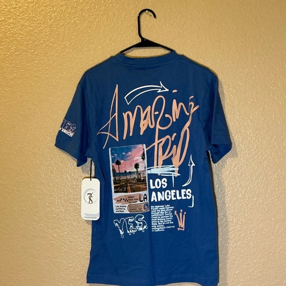 Blue Graphic Tee - Los Angeles Design - Picture 2 of 3